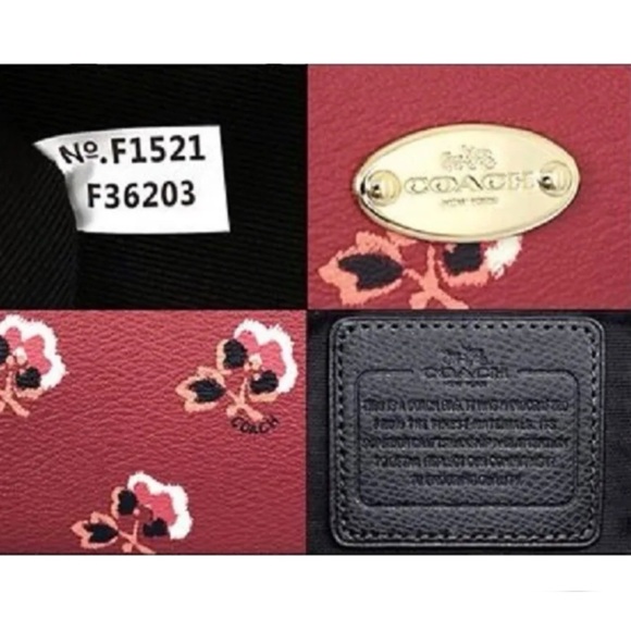 🌹Coach Bramble Rose Mini Bennett Leather Berry Satchel Crossbody MINT COND! - Picture 12 of 13